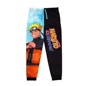 Naruto Character Shippuden Series Logo Men's Pajama Lounge Pants Size M NWT
